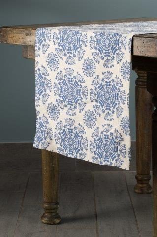 Specialty Helena Blue table runner
